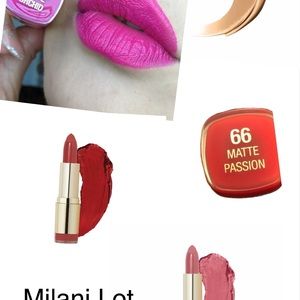 Milani Lip stick and 1 concealer lot, 4 spring lipsticks